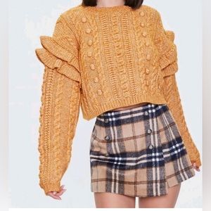Forever 21 cropped cable knit sweater